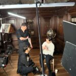 Isabella Rossellini Instagram - Talking and taking with Andrea Trimarchi and Simone Farresin of design firm @formafantasma . They had done a show about wool and sheep @oltreterra that I greatly admired . Starting April 14th they included my short films like #greenporno in an exhibit for Prada Frames that explores interaction between design and the environment. Talking and talking and hanging out often leads to new projects. I greatly admire them and hope to find more , deeper ways to work together
