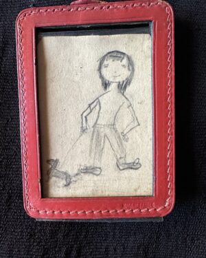 Isabella Rossellini Instagram - Happy women’s day. This is the self portrait I made when I was a little girl. I think ii captured my personality and love for animals. I always had a dog all my life since age 4 . Mamma had this drawing framed and kept it on her desk, filling me with pride .@mamafarm #ingridbergman