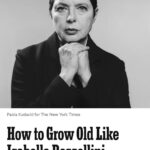 Isabella Rossellini Instagram - Today there is an article on me in the NEW YORK TIMES. (Photo @paolakudacki ). I feel happy and flattered but also a bit shy about all this attention. The pretext was to talk to journalist Lulu Garcia-Navarro about the film LA CHIMERA by #alicerohrwacher that is about to come out. I play a very old lady and in real life I am one so we ended up talking about aging. I don’t have any deep answers. I always joke with LANCOME saying that I am age I am not a spoke person anymore , but I am expected to be an oracle. But I have to admit that from where we were many years ago with the tradition of “ be beautiful and shut up” we women came a long way. Nowadays Lancome’s slogan is “ La Vie est belle” emphasizing the playfulness , the fun and creativity . I am so glad to have lived this long to have witnessed this change.. Maybe my next short films as an ethologies like my GREEN PORNO ( about sex)SEDUCE ME ( different animal strategy of seduction) and MAMMAS ( about maternal instinct) that can be seen in the CRITERION CHANNEL should be about aging. @criterioncollection @lancomeofficial @nytimes #greenporno