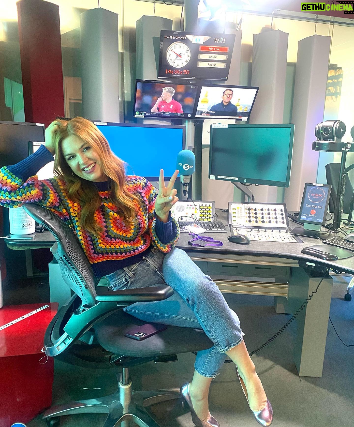 Isla Fisher Instagram - BTS BBC Radio 5 #mazythemoviestar #hollywoof #outnow