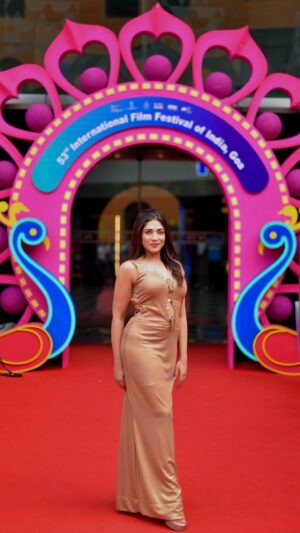 Iti Acharya Instagram - ❤️❤️❤️❤️❤️
Wearing @_ruchikothari @label_ruchikothari 
Styled by @sandeepkg85 
MUA @sandycoutinho_mua_goa 
Hair @jcb_koramangala @jeanclaudebiguineindia 
Video by @goa_photographer_candolim 
Pic by @goa_photographer_baga 

#reels #trending #golden #redcarpet #goa #filmawards #actor #reelsinstagram
