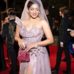 Iti Acharya Instagram - The red carpet @festivaldecannes ❤️ Wearing @catwalkcoutureofficial Make up @revlon_india @myntrabeauty Hair @dessangeparis Bag @modartaindia Jewellery @houseofdoro Shot by @ppress_photography #cannes #cannes2024