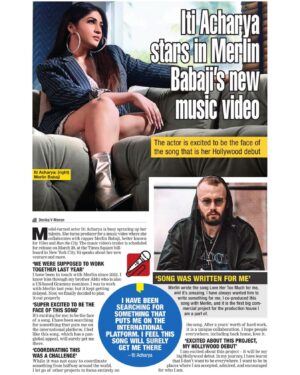 Iti Acharya Instagram - Thank you so much @bangalore_times 😊💖
Always a pleasure to be covered by the best in Namma Town 😎
This is result of lot of hard work, lot of sacrifices, lot of patience, lot of rejections and surpassing so many judgements.
One of the toughest things to pull off and yet with one of the best people to work with.
Thank you so much @merlin_babaji @babaji_inc @busybeeproduction @rvs_production @abhi.acharya.music @sharan_c47 @chandanimathur @acharyasadhna