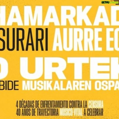 Itziar Ituño Instagram - KORTATUren 40. urteurrenean, 40 urteko ibilbidearen ospakizuna, 4 hamarkadaz zentsurari aurre egiten! Abenduak 20, Bilbo – Bilbao Arena Miribilla. Sarrerak salgai apirilak 23, asteartea, goizeko 10:00tan: www.muguruzafm.eus . En el 40 aniversario de KORTATU, Celebración de 40 años de trayectoria, ¡Haciendo frente a la censura durante 4 décadas! 20 de diciembre, Bilbao – Bilbao Arena Miribilla. Entradas a la venta el martes 23 de abril a las 10:00 horas: www.muguruzafm.eus