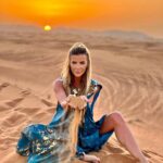 Ivana Sert Instagram – “All you have to do is contemplate a simple grain of sand, and you will see in it all the marvels of creation.”💫 #dubaidesert  #desertsafari #dubai #fashionista #travel #travelgram