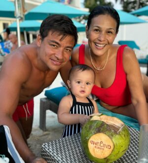 Iza Calzado Instagram - 2023 will always be the year when we received God’s biggest blessing! The year our star, our guiding light was born. Thank you for changing us and making us better humans, Deia Amihan! Praise God for this gift! 🙏🏽

As we usher in 2024, may we all vibrate at the same level of excitement Deia has for coconuts! 🌴 

Mabuhay tayong lahat! ❤️