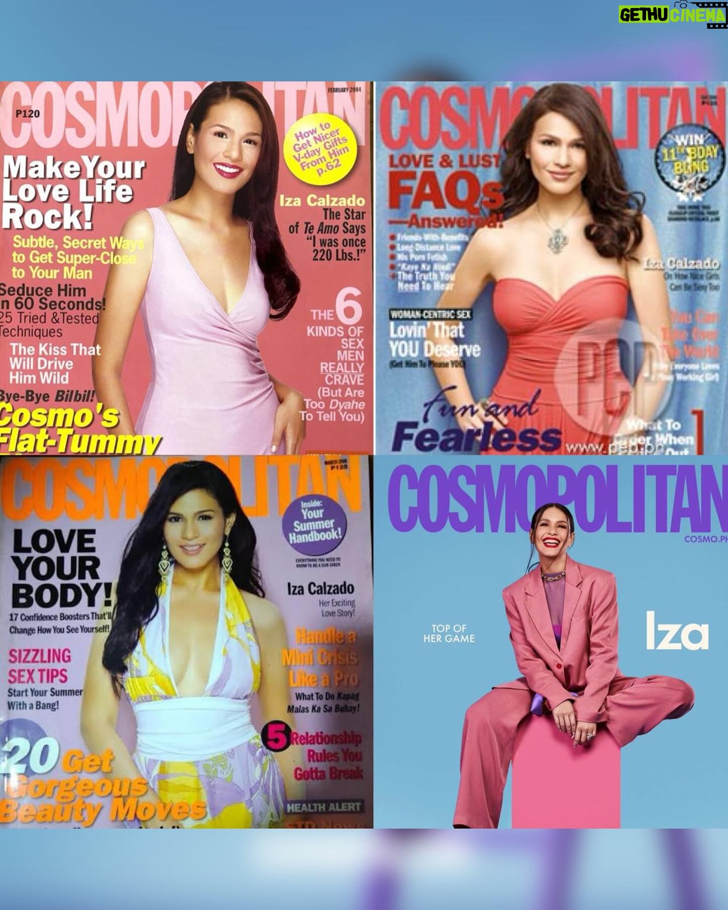 Iza Calzado Instagram - Cosmo Cover Girl 💖 In the year 2004, I landed my very first major magazine cover and it was for Cosmopolitan Philippines. It was the very first time I shared my weight loss story publicly. 20 years and a few covers later, here I am back on the cover of Cosmo for a very important issue — the one for women’s month. Also so grateful and honored to be part of their Women of Influence list. It is a testament to how God’s plans for us are far beyond what we could ever imagine. When I first did the shoot in 2004, I was a very insecure girl who thought I was not good enough. Through the years, those insecurities made me do a lot of things to my body, to myself, that have compromised my over all health and well being. I hated my body. Until I started to realize that it was time to go on a journey to loving / embracing it. It was time to rewrite the narrative in my head. In 2018 our group, She Talks Asia, launched a campaign called #thebodyloverevolution borne out of my struggles and the collective struggles of every woman who had their own insecurities they were dealing with. That year, we held a conference aptly called The Body Love Revolution. I still remember looking at the copy of that first Cosmo cover in my hands, excitedly flipping the pages to see my photos and read the final article that was published. Little did I know that my weight loss battle story would one day turn into a body and self love journey that would be the most impactful part of my career. Moreover, it was through a lot of grace from God and other people that I am able to use not just my body, but all of God’s blessings not just for myself but in the service of a common and greater good. Now, there may be no physical copy of the magazine but in my hands I treasure these awards given to me for something so meaningful and so priceless — my purpose. Grateful for this opportunity to inspire more people by sharing my struggles and the successes that emerged from them. May we always remember that we are not victims of our circumstances, we are victors of our stories.