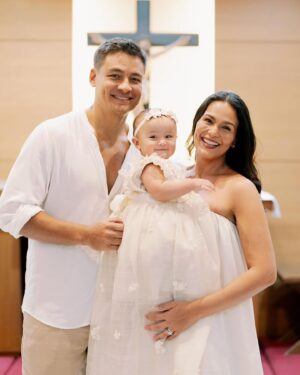 Iza Calzado Instagram - Our precious daughter, you are a blessing that has brought us great joy and love. We celebrate your baptism and pray that you will be guided and supported by God, your godparents and loved ones as you discover and fulfill your purpose in this world. 🙏🏽✨

Welcome to the Christian world, Deia Amihan! 🤍🤍🤍

📷 @cocoonstudioph