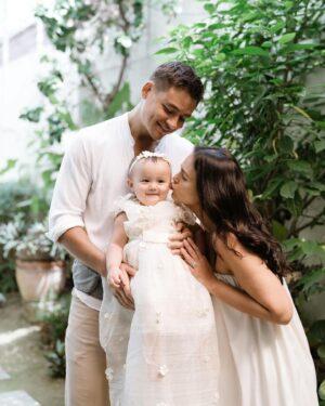Iza Calzado Instagram - Our precious daughter, you are a blessing that has brought us great joy and love. We celebrate your baptism and pray that you will be guided and supported by God, your godparents and loved ones as you discover and fulfill your purpose in this world. 🙏🏽✨

Welcome to the Christian world, Deia Amihan! 🤍🤍🤍

📷 @cocoonstudioph