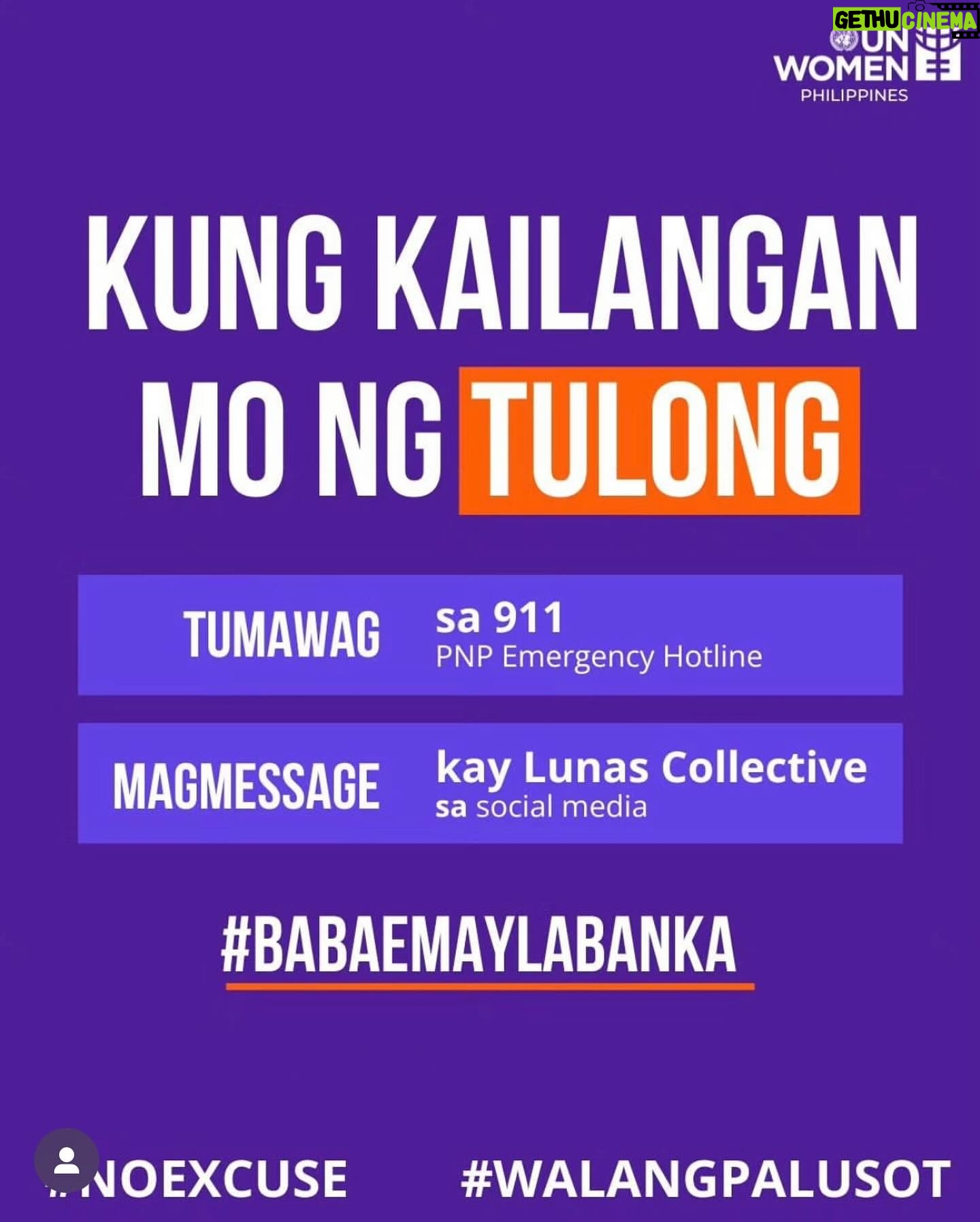 Iza Calzado Instagram - NO EXCUSES! ๐๐พ The chilling truth is that 1 in every 3 women experience violence in their lifetime. This comes in many forms: physical, sexual, psychological and economic. I stand with women across the globe as we cry for violence against women and children to stop. Let us protect ourselves and our children from gender based violence. Learn to speak up and ask for help. Join us as we continue to raise awareness around GBV. Share your photo and / or stories and be heard during the 16 days of activism to end gender based violence/ violence against women and children. Bastaโt sama sama, kaya natin ito! Laban!!! โ๐พ @unwomen @unwomenasia #UNWomenPH ๐ธ @niccolocosme #NoExcuse #WalangPalusot #BabaeMayLabanKa
