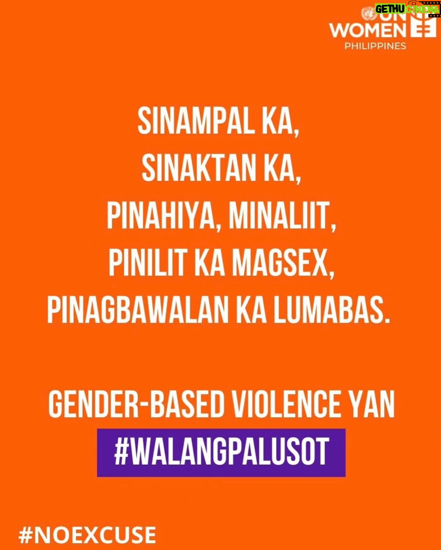 Iza Calzado Instagram - NO EXCUSES! ๐๐พ The chilling truth is that 1 in every 3 women experience violence in their lifetime. This comes in many forms: physical, sexual, psychological and economic. I stand with women across the globe as we cry for violence against women and children to stop. Let us protect ourselves and our children from gender based violence. Learn to speak up and ask for help. Join us as we continue to raise awareness around GBV. Share your photo and / or stories and be heard during the 16 days of activism to end gender based violence/ violence against women and children. Bastaโt sama sama, kaya natin ito! Laban!!! โ๐พ @unwomen @unwomenasia #UNWomenPH ๐ธ @niccolocosme #NoExcuse #WalangPalusot #BabaeMayLabanKa