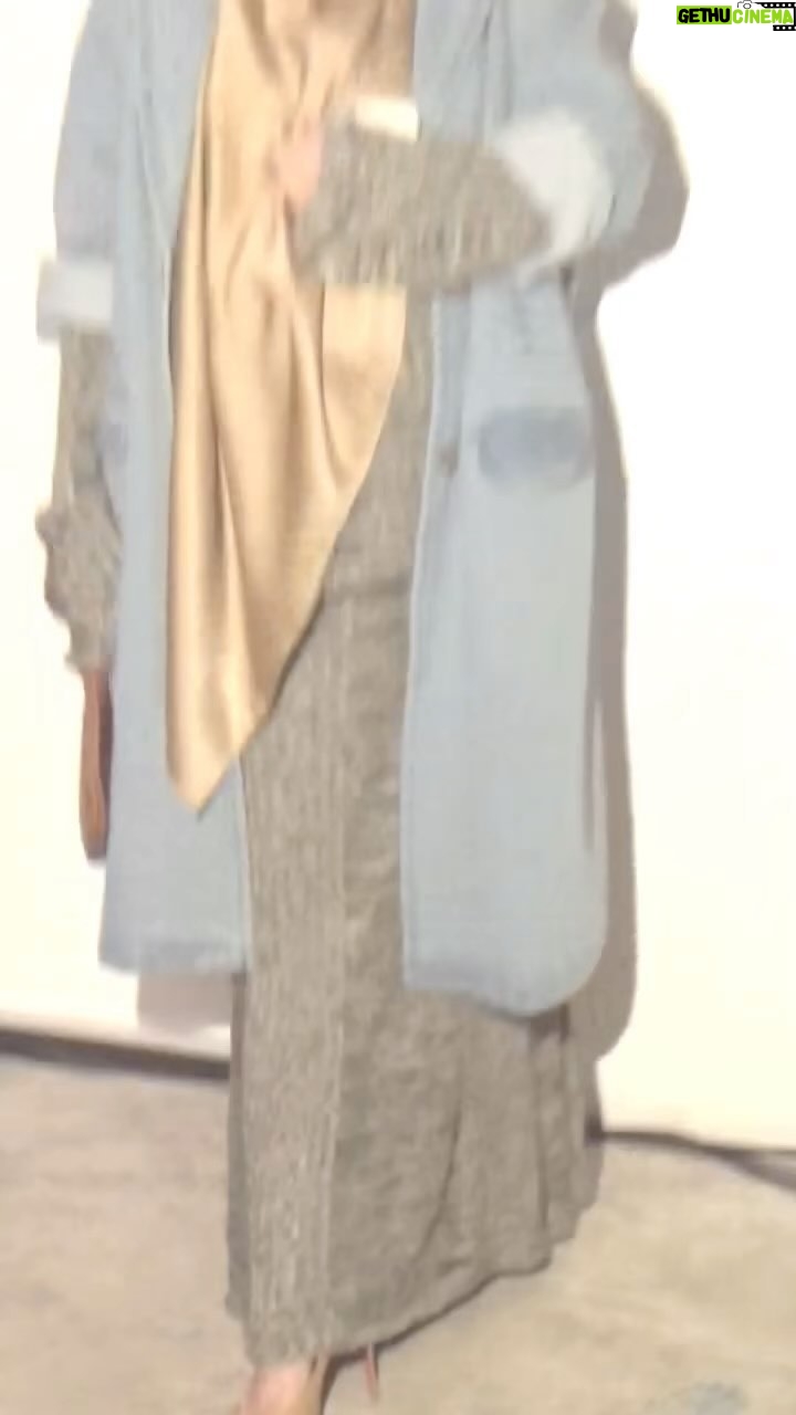 Izara Aishah Instagram - So many are asking -This denim outer will be out soon Inshaallah. I want the length longer. The instant hijab Iām wearing in here is coming in September š @izaraworld