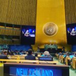 Jacinda Ardern Instagram - “Ukraine wants peace…the world wants peace.” A powerful speech today from the President of Ukraine at the United Nations General Assembly. I also had the opportunity to briefly meet Ukraine’s First Lady, Olena Zelensky and have a longer meeting with the Prime Minister. The PM was really clear about how devastating the illegal war in Ukraine has been, but at the same time he was also clear that New Zealand’s contribution and response has been strong and appreciated.