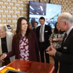 Jacinda Ardern Instagram - On my way to the airport for the last leg of the Australia trade mission. But first a recap on yesterday! We had a great business breakfast first thing where sustainability was the theme. Then it was off to meet the Premier of Victoria, Dan Andrews. Then a visit to Monash University to see the team who will be working with some of our kiwi businesses on product development for the Aussie market. And finally, a dinner last night to promote New Zealand food and beverage. Onto the next stop!