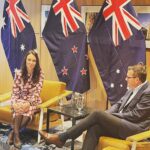 Jacinda Ardern Instagram - So lovely to see Premier Dan Andrews while in Melbourne today! We spoke often during the pandemic@and always have plenty to talk about - today was no exception! We covered COVID recovery, early childhood education and transport to name a few. Thanks for having us! (And a happy birthday for your big 5-0 tomorrow!!)