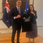Jacinda Ardern Instagram - Finishing up for the day, just as your day in NZ begins! It’s been a big one. Kicked off the day with a bilateral meeting with President Sánchez of Spain. We discussed important topics like the war in Ukraine, food security, seabird conservation (where we’re doing some work together) and of course the EU Free Trade Agreement we’re negotiating. Outside of the talks it was a chance to promote the FIFA Women’s World Cup, which we’re hosting next year. I also heard the President was a Rugby fan so gifted him an All Blacks AND Black Ferns jersey! This afternoon I also presented the keynote speech at a Tech4Democracy Venture Day before heading into a bilateral with the French President, and then off to a dinner hosted by the Spanish King for those here in Madrid for the NATO Summit. A busy but productive day