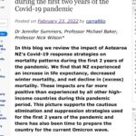 Jacinda Ardern Instagram - On this day two years ago, I was meeting with the Prime Minister of Australia when the phone rang to tell me that we had our first confirmed case of COVID 19 in New Zealand. I remember that day for many reasons. I knew it was the beginning of a big battle - it was also my fathers birthday. Two years later and the world has fundamentally been changed by the pandemic. But in amongst all of the really tough times, I still hope the team of five million know that they made a difference. And there’s nothing like a good research paper to prove it…