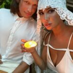 Jackie Cruz Instagram - Made it through our first year and hell yeah there were trial and tribulations, but we are doing this damn thing. Love you baby @i.man.fernando 💕 #anniversary Wedding dress by the fabulous talented designer and good friend of mine, @viktorluna