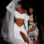 Jackie Cruz Instagram - Made it through our first year and hell yeah there were trial and tribulations, but we are doing this damn thing. Love you baby @i.man.fernando 💕 #anniversary Wedding dress by the fabulous talented designer and good friend of mine, @viktorluna