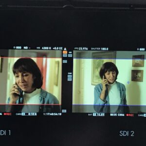 Jackie Cruz Instagram - Yup, that’s our baby! 😜#STORYTIME: @emilehirsch and I went to the Academy of Music and Performing Arts Magnet at Hamilton High together. At the time, he was huge and I had just moved from the Dominican Republic and I couldn’t believe we were going to the same school. We shared a few of the same teachers and some of my friends were even in his class. However, it wasn’t until being on set, that we formally met. We talked about our teachers and everything that we had in common. 20 minutes after our meeting, I cried a few times and we locked lips. (On camera of course! 😇) It’s safe to say we are now friends forever lol. Funny how the world works! Anyways, catch me and my pretend family on Midnight in the Switchgrass, out now on @appletv!