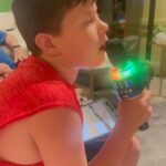 Jacqueline Laurita Instagram - Nick doing a little Karaoke! #love (My cousin Jeff is on the drums, his son Jeffrey on the keyboard, and my cousin Danny on the trumpet!)