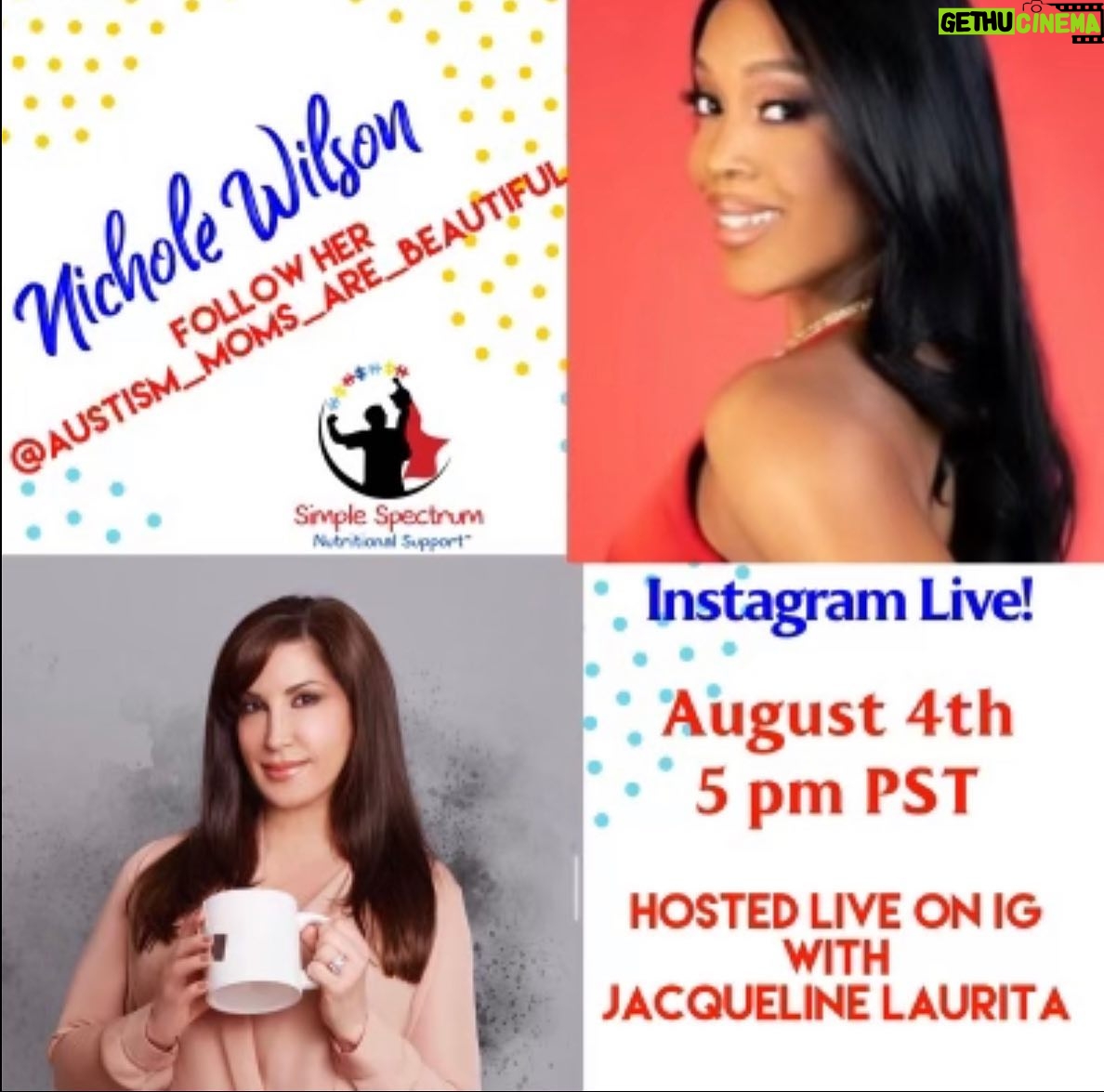 Jacqueline Laurita Instagram - This should be a fun upcoming live. Don’t miss it! Brought to you by @simplespectrumsupplement. They really want to be known as a brand that educates and supports families and puts out better products everyone can trust! Doctor formulated and third party tested! Simple Spectrum was designed with our kids with sensory needs in mind and is an unflavored dissolvable powder without gluten, casein, added sugar, soy, binding agents, artificial colors, preservatives, GMOs and dairy. Have you guys tried the fish oil as well? Dr. Shay nailed down a fish oil formula with sunflower instead of soy! It took almost a year for them perfect the flavor using monk fruit but it really tastes good! Nick loves it! They are soy free unlike most fish oils on the market! DHA, DPA and EPA have so many great benefits! Can’t wait to hear your honest feedback. 💙 Please keep messaging me so I can share! Nichole Wilson @autism_moms_are_beautiful is a certified sign language interpreter.She is a graduate of Northeastern University in Boston Massachusetts with a Master’s degree in Leadership/Nonprofit Management and working on Master’s degree in Communications. Nichole is a single mother to a beautiful, vibrant daughter named Zeni’ Alyn who was diagnosed with autism at the age of three. Nichole believes in encouraging Autism Moms and has devoted her adult life to helping others! Nichole created an anthem song entitled, Autism Moms Rock ,which currently has over 84,000 views on Facebook. The music video featured Autism Moms and their children on the spectrum to bring awareness. Nichole, who strongly believes in giving back to the community, is the founder of Autism Moms Are Beautiful and the Editor-in-Chief of AMAB Magazine. (Magazine has featured various celebrities including Syleena Johnson (Au Mom), Christina Mendez (Au Mom), MiMi Johnson (Au Mom), Temple Grandin, Tina Lifford, Jona Xiao, Renee Graziano amd many more. #autismawareness #autismacceptance #autismadvocatemagazine