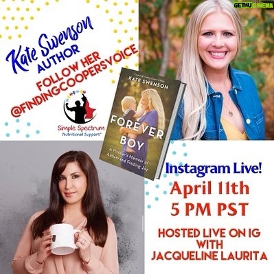 Jacqueline Laurita Instagram - Excited for this upcoming live with this inspirational woman! @findingcoopersvoice April 11th at 5pm PST. Don’t miss it! Brought to you by @simplespectrumsupplement . In case you haven’t seen me posting in a while I absolutely adore this company. It’s done so much for Nick and changed our lives. They really want to be known as a brand that educates and supports families and puts out better products parents can trust 💙 If you haven’t tried it yet please give it a try! They have a 100% satisfaction guarantee. Please share your honest feedback with me as well. I love hearing updates I can share with my followers. Kate Swenson is the creator of the blog and Facebook page Finding Cooper’s Voice. She speaks regularly about autism, parenting, and motherhood, and is a contributor to TODAY Parents, The TODAY Show, and the Love What Matters blog. Her mission is to create a safe space for families of children and teens with special needs to come together and laugh, cry, and support each other. She lives in Minnesota with her family.