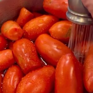 Jacqueline Laurita Instagram - We did a practice run the night before the hurricane/tropical storm, Hilary. Only 15 jars! We finally found San Marzano tomatoes that deliver right to your door! We are ready for more bushels! ❤️😋🍝🍅🫙