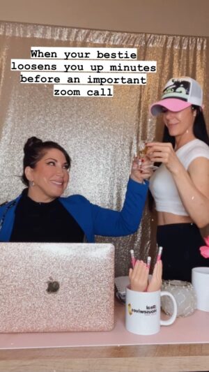 Jacqueline Laurita Instagram - When your bestie loosens you up before an important zoom call. 🤓💻🤪