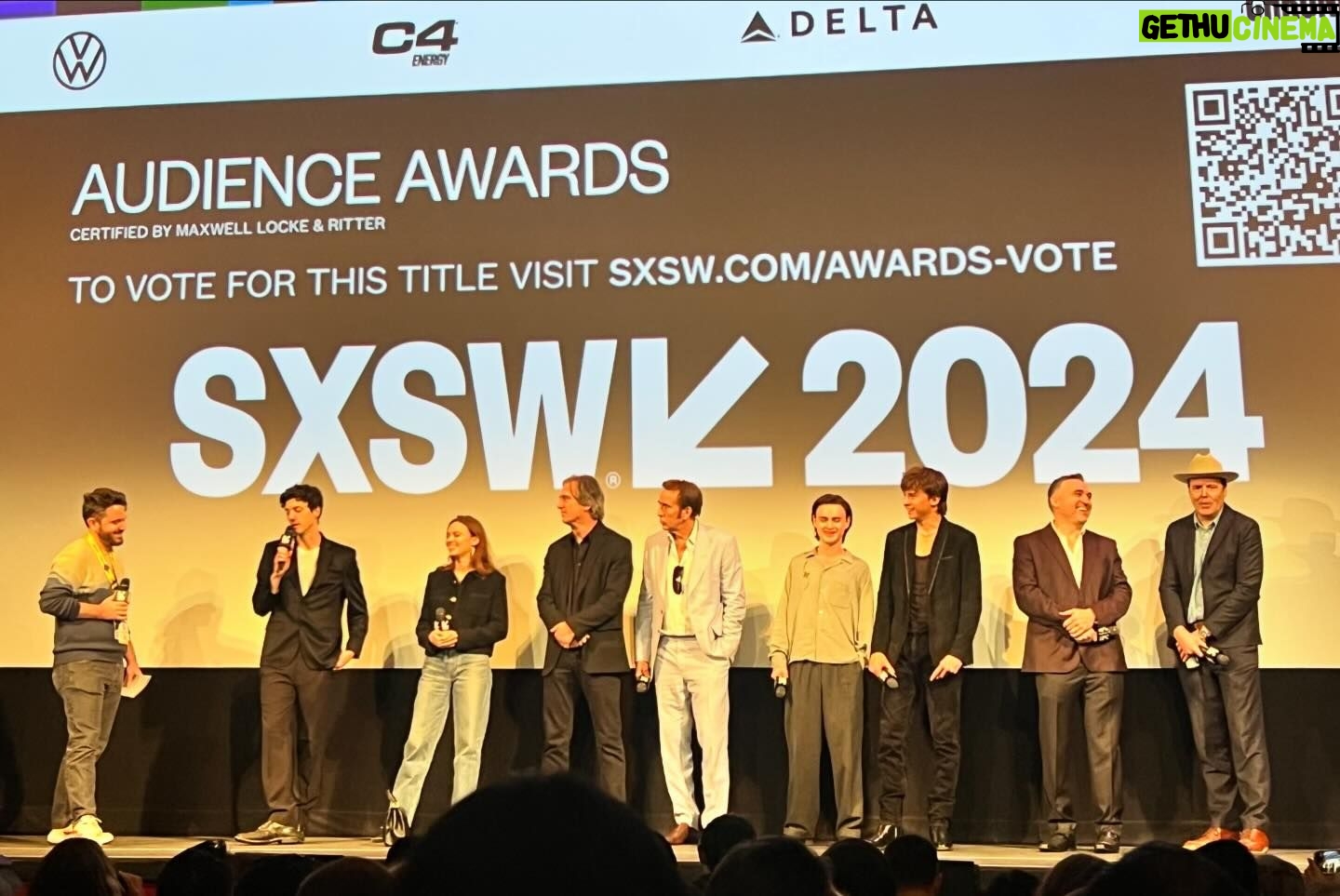 Jaeden Martell Instagram - Man, what a lucky bastard I am to get to party in Austin with some of my favorite people ❤️❤️ thank you @sxsw and much love to my Y2K and my Arcadian squads