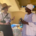 Jaimie Alexander Instagram - I loved meeting the inspiring Isatou Ceesay, founder of the Women’s Initiative Gambia ❤️🇬🇲 Isatou began a one woman mission in 1997 to stop plastic bag waste. Now, Women’s Initiative Gambia is working with @selfhelpafrica across 75 communities and 28 schools, providing opportunities for women and young people to become entrepreneurs and environmental heroes. Isatou and her team recycle materials in all sorts of incredible ways, making furniture from car tires, fire briquettes from cassava and coconut and more. Menstrual hygiene pads made by Women’s Initiative are making it possible for many more women and girls to confidently attend school more regularly, too ❤️