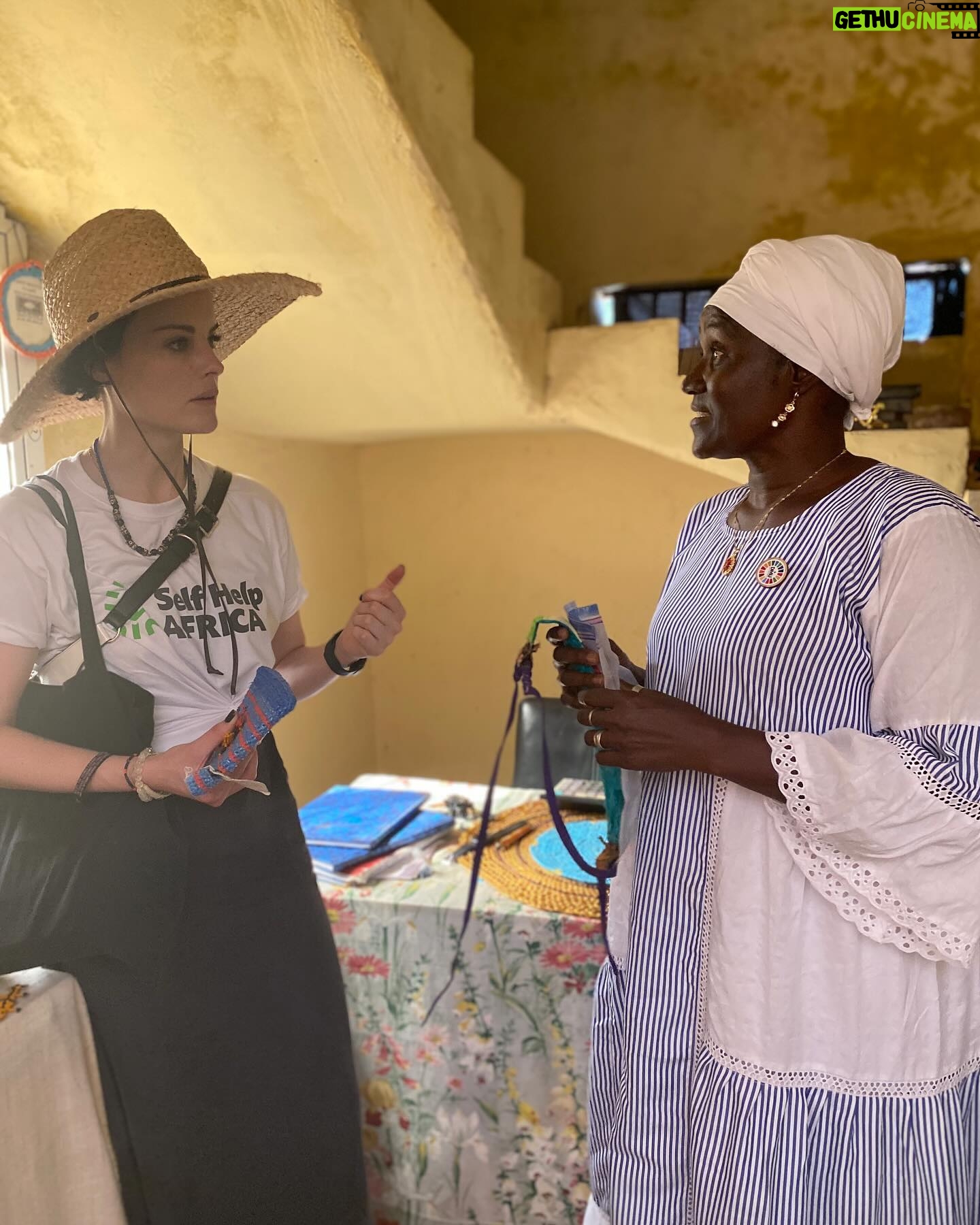 Jaimie Alexander Instagram - I loved meeting the inspiring Isatou Ceesay, founder of the Women’s Initiative Gambia ❤️🇬🇲 Isatou began a one woman mission in 1997 to stop plastic bag waste. Now, Women’s Initiative Gambia is working with @selfhelpafrica across 75 communities and 28 schools, providing opportunities for women and young people to become entrepreneurs and environmental heroes. Isatou and her team recycle materials in all sorts of incredible ways, making furniture from car tires, fire briquettes from cassava and coconut and more. Menstrual hygiene pads made by Women’s Initiative are making it possible for many more women and girls to confidently attend school more regularly, too ❤️
