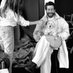 Jake Gyllenhaal Instagram - Another great day with yet another fantastic dog, fantastic team and a very relaxing couch! Thank you @lofficielhommesitalia @lofficieluk @matthewbrookesphoto