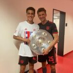 Jamal Musiala Instagram - New Generation 🤝 thank you @jamalmusiala10 for this emotions ❤️❤️ It’s never over till the final whistle is blown !!! Let’s go @fcbayern fans 🔥🔥