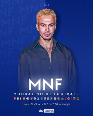 Jamie Carragher Instagram - @dele joins @23_carra and @davidbgjones for Monday Night Football this evening! 🤩 Watch it live on Sky Sports PL from 6:30pm 📺🍿