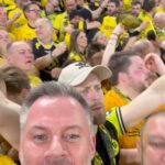 Jamie Carragher Instagram – Celebrating the @bvb09 goal in the yellow wall!