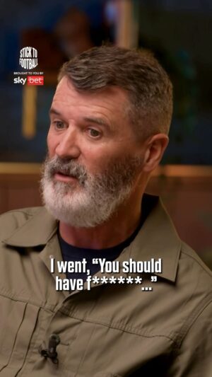 Jamie Carragher Instagram - “F****** hit the target!” 😡

Roy Keane still thinks about Solskjaer’s huge miss in the Champions League again Leverkusan in 2002! 😬

Do you miss the away goal rule? 🤔

Watch Stick to Football via the link in bio 🔗