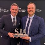 Jamie Carragher Instagram - Thank you to @sjainsta for choosing Monday Night Football as the TV show of the year! #sja2023 #mnf 🏆