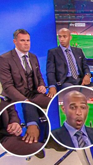 Jamie Carragher Instagram - Hearing Thierry Henry is on MNF tonight like... 😅🍿