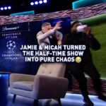 Jamie Carragher Instagram – Jamie & Micah might need a @heineken or two after this 🤣

#UCLToday