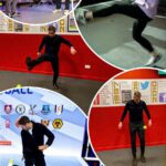 Jamie Carragher Instagram - Unlucky @gneville2 👀 We got our pundits to take on the tennis ball challenge… and here’s how they did! 👏🎾