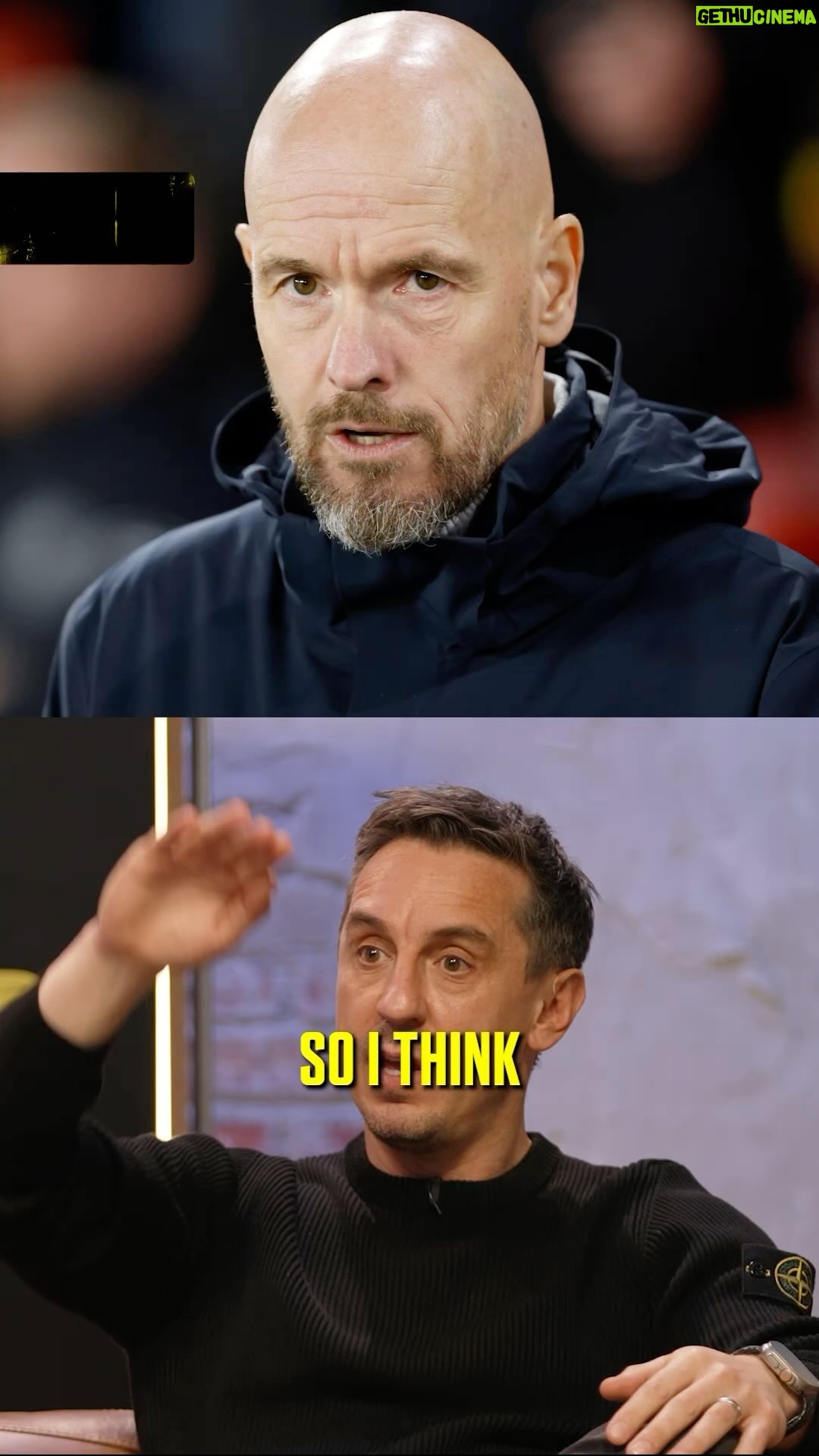 Jamie Carragher Instagram - “We could win the FA Cup, and we could sneak into the Champions League” 👀 @gneville2 doesn’t think the names mentioned to potentially replace Ten Hag are right based on the job he has done so far. Should United stick with him? 🤔