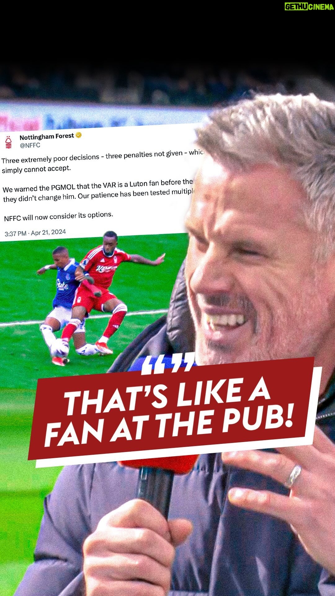Jamie Carragher - 56.2K Likes - “That’s nonsense! That’s like a fan in a pub!” @23_carra with a SCATHING response to Nottingham Forest’s accusation of the VAR being a Luton fan after their loss to Everton 🫣