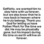 Jamie Lynn Spears Instagram - Our community is experiencing a tremendous loss after the tragic passing of Father Mark. No words could even come close to explaining the gift that Father Mark was, instead I’m going to tell you a story of my first hand account & testament to how special he was. In 2017, me and my family were in our darkest hour as we watch my little girls lifeless body, while she was in a coma with a machine breathing for her, & things did not look good. My mama or one of her friends had already let Father Mark know of our situation, so he made his way to us, even as inconvenient as it may have been to drive over an hour out of his way on a Super Bowl Sunday of all things. He waited a long time in the waiting room with friends and family, as we were in an ICU for the most severe situations, & you could only have minimal ppl come back, but finally, they let him back, after I begged and pleaded, please let Father Mark back to pray over my baby girl……… CAPTION TOO LONG- CONTINUED IN MY PHOTO SLIDES ABOVE⤴️⬆️