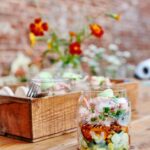 Jamie Oliver Instagram – Some of you lovely lot might know this as a 70s dinner party staple but now it’s just as welcome at your picnic !! It is of course…..the might prawn cocktail !!! Layers of succulent prawns with lashings of cocktail sauce, avocado, tomatoes and all topped off with crispy pancetta crumbs, this really is a thing of beauty! Hit the link in my bio for the recipe x x

#prawncocktail #weekendvibes #summer