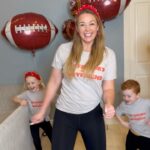 Jamie Otis Instagram - We’re hosting our very first Super Bowl party ever! GO TAYLOR’S BOYFRIEND!!! 🌟🏈🌟 My hubby gets the biggest brownie points for actually wearing this shirt with us! He’s making my swiftie dreams come true!💕✨ I absolutely LOVE twinning with my little fam! Haven’t done it in a while so I want to thank T-SWIFT for giving me the opportunity!🥰🤣 Who are ya rooting for?? Tomorrow’s going to be such a fun day! I’m ready for the commercials and half time show!🏈✨💕