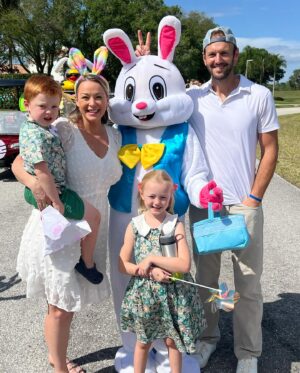 Jamie Otis Instagram - He is risen!  Happy Easter from the Hehner’s.

This is the first Easter living in our new home, and what a blessing this community is. We had breakfast with the Easter Bunny, an Easter Egg Hunt for all the kids, and then we finished the day participating in a golf cart Easter Parade. 

I thought it was a contest so we spent most of the day decorating our golf cart as an Easter Bunny….then I found out it’s actually just a parade of Easter themed golf carts that drive by every house and wave. 🤷🏼‍♂️🙃

Which was probably a good thing after seeing all of the other golf carts done up and looking ridiculously amazing.  I think we did ok though, what do you think??

#heisrisen #happyeaster #easterbunny #family #pregnancylife #pregnancyannouncement #twins #love #dadlife #momlife #parenting #blessed #smilemore #positivevibes #dadsofinstagram #happy