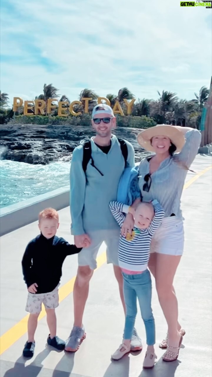 Jamie Otis Instagram - My kids and I are experiencing a first together.☺️ It’s our first cruise ever!🛳️ 👙Core memories are def being made.🥰My mommy-heart is so full!🥹 Ok, I never knew how much I’ve been missing out for so long!💯 I can’t believe it’s taken me 37 years to discover how much fun cruises are!!! We are on @royalcaribbean Icon of the Seas and this bad boy is INSANE!🤩 Today we spent a “perfect day at coco cay” and aside from it being SUPER WINDY 💨 it really was perfect!🌴 Doug and I relaxed in a cabana while the kiddos played in the water … it was mid 70’s but with the clouds and wind it felt like the 60’s … our kiddos WENT FOR IT anyway!🤪 I don’t know how kids can swim & play in the water when it’s so darn cold!🥶😂 Experiencing something for the very first time with my kids has become my favorite thing to do with them! This whole cruise has just been so fun for us!🤗 Now I wanna find more “firsts” for all of us to get to experience together. What an amazing way to bond!🥰 Have you ever cruised before? As a mom I gotta tell ya - this may be our new fav way to vacay bc there’s a “kids club” (aka free daycare on the ship!) My kids have been begging to go to the kids center every second of every day …. Which is amazing bc mommy and daddy got some alone time😉 while on a family vacation which NEVER happens! Now I see why all my mommy friends love cruising! 😉😉😉