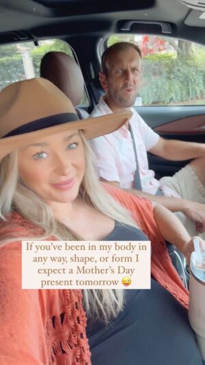 Jamie Otis Instagram - The not so subtle hints I give my hubby 🤣😜 Doug’s actually pretty good at remembering (last minute😅) to celebrate. But he has never gotten me a Christmas stocking and last year Henley said “mommy!!! Were you bad?!?😱 Santa didn’t leave anything in your stocking!!!”🤦🏼‍♀️🤣

We’re just heading to an appointment and since Mother’s Day is tomorrow I figured I’d make small talk😜😂

… just making sure to leave a not-so-subtle hint😜😂

PS I’m still celebrating teachers and nurses all week long!🩺🍎 I’m sending a Stanley or a lululemon belt back (your choice!) every day this week to a teacher 👩‍🏫 and a nurse!👩‍⚕️ just comment below on this post with a 🩺 or an 🍎 and I’ll know you want in! And feel free to tag all the teachers and nurses you want to help celebrate them!🎉 (I’ll be DMing winners every night! See my stories for winners!)💕

#marriedatfirstsight #mafs #OG #marriagehumor #momproblems #momlife #momlifebelike #husbandandwife #mothersdayweekend #wifeymaterial