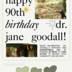 Jane Goodall Instagram - 🎉 Did you know we’re celebrating Jane’s 90th birthday all year round? Jane is continuing her #birthday tour worldwide, and we’re keeping the party going with #GoodAllDay, our campaign to celebrate Jane with an act of kindness, big or small. 🌍 Let’s keep spreading kindness, making a positive impact, and embodying Jane’s values of compassion and empathy every single day. As Jane always says, together we can make the world a better place... one good deed at a time! 💚 Check out these #GoodAllDay inspo from earlier this month and shout out to @rootsandshoots for supporting some of these change-makers! Slide 1: Courtesy of Cosmic Pictures and Science North, Jane assisting with tree planting Slide 2: @eckerdreducesingleuse Eckerd College’s Reducing Single Use Team who ran a campus cleanup as well as collecting marine debris along their local coastline Slide 3: @thomas_dc_debonne whose R&S group is implementing marbles of kindness project! Slide 4: @justinsfrogproject who planted 90 trees for the occasion Slide 5: @miss.emerson.rose who put together birthday kits for kids in need Slide 6: @savethesunriseglossies who shared backyard initiatives to collectively make a difference Slide 7: @conserv.action who will be sharing 90 ideas to take action to better your community and beyond (available on earth day!)